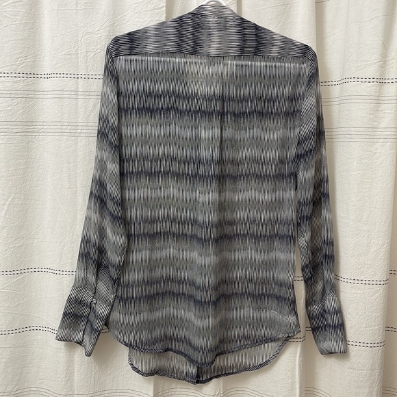 Banana Republic Sheet Button Down Top with Frill Design on Front - Picture 3 of 5